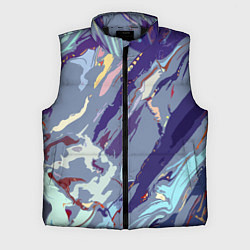 Мужской жилет Фиолетовый стилизованный абстракция, цвет: 3D-черный