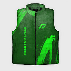 Мужской жилет Need for Speed - green gradient вертикально, цвет: 3D-черный