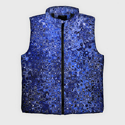 Мужской жилет Синий ультрамарин абстрактная текстура, цвет: 3D-черный