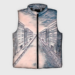 Мужской жилет Сумрачный город, цвет: 3D-черный