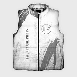 Мужской жилет Twenty One Pilots - white gradient вертикально, цвет: 3D-черный