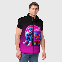 Мужской жилет Tom and Jerry - neon glow fantasy, цвет: 3D-черный — фото 2