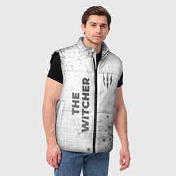 Мужской жилет The Witcher - white gradient вертикально, цвет: 3D-черный — фото 2