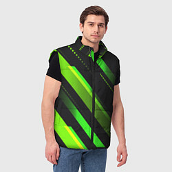 Мужской жилет Color black green, цвет: 3D-черный — фото 2