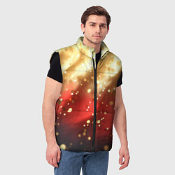 Мужской жилет Волнистая текстура с блестками, цвет: 3D-черный — фото 2