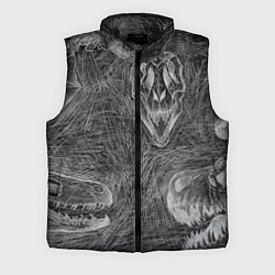 Мужской жилет Черепа динозавров - эскиз, цвет: 3D-черный