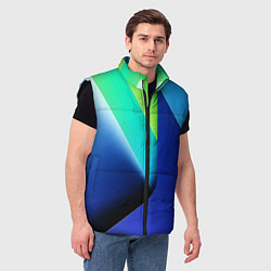 Мужской жилет Color blue green, цвет: 3D-черный — фото 2