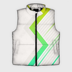 Мужской жилет Color white line green