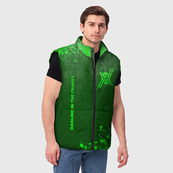 Мужской жилет Darling in the FranXX - green gradient вертикально, цвет: 3D-черный — фото 2