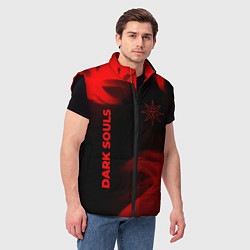 Мужской жилет Dark Souls - red gradient вертикально, цвет: 3D-черный — фото 2