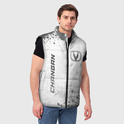 Мужской жилет Changan - white gradient вертикально, цвет: 3D-черный — фото 2