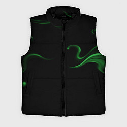 Мужской жилет Color green abstraction, цвет: 3D-черный