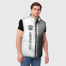Мужской жилет Suzuki - white gradient по-вертикали, цвет: 3D-черный — фото 2