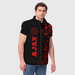 Мужской жилет Ajax - red gradient по-вертикали, цвет: 3D-черный — фото 2