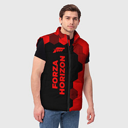 Мужской жилет Forza Horizon - red gradient по-вертикали, цвет: 3D-черный — фото 2