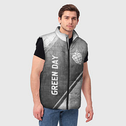 Мужской жилет Green Day - grey gradient вертикально, цвет: 3D-черный — фото 2