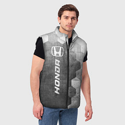 Мужской жилет Honda - grey gradient по-вертикали, цвет: 3D-черный — фото 2