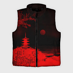 Мужской жилет Башня в красной сепии, цвет: 3D-черный
