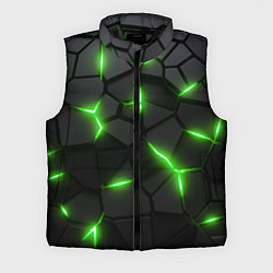 Мужской жилет Зеленая неоновая броня, цвет: 3D-черный