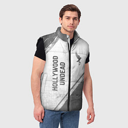 Мужской жилет Hollywood Undead - white gradient вертикально, цвет: 3D-черный — фото 2