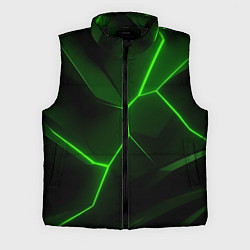 Мужской жилет Зеленая текстура с неоном, цвет: 3D-черный