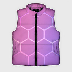 Мужской жилет Розовые неоновые соты