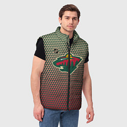 Мужской жилет Миннесота Уайлд - геометрический градиент, цвет: 3D-черный — фото 2