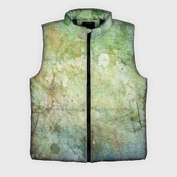 Мужской жилет Абстракция - faded spots on a green background, цвет: 3D-черный