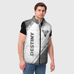 Мужской жилет Destiny - white gradient вертикально, цвет: 3D-черный — фото 2