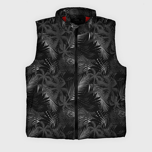 Мужской жилет Palm black and white / 3D-Красный – фото 1