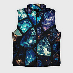 Мужской жилет Текстура драгоценных камней, цвет: 3D-черный