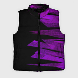 Мужской жилет Color purple black stripes, цвет: 3D-черный