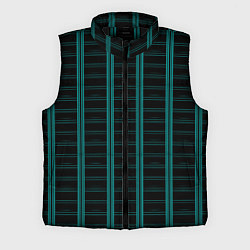 Мужской жилет Color blue dark stripe, цвет: 3D-черный