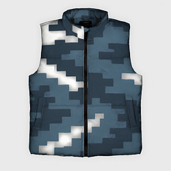 Мужской жилет Пиксельная текстура камуфляж, цвет: 3D-черный