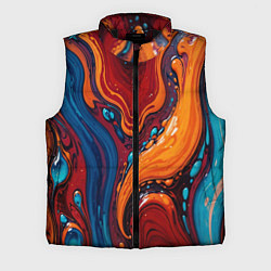 Мужской жилет Пламя и синева, цвет: 3D-черный