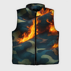 Мужской жилет Огонь на камуфляжной ткани