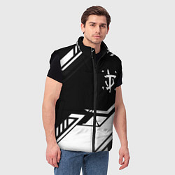 Мужской жилет Doom geometry black, цвет: 3D-черный — фото 2