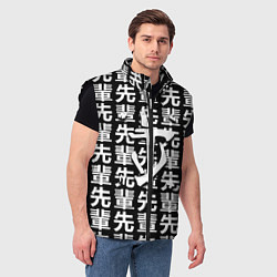 Мужской жилет Doom logo japan, цвет: 3D-черный — фото 2