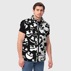 Мужской жилет Doom x Marshmello pattern, цвет: 3D-черный — фото 2