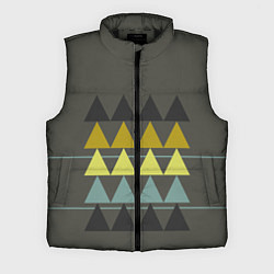 Мужской жилет Абстрактный лес, геометрический с однотоном