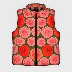 Мужской жилет Цветочная поляна паттерн, цвет: 3D-черный