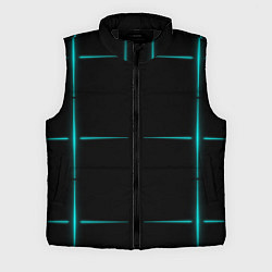 Мужской жилет Color black blue stripes, цвет: 3D-черный