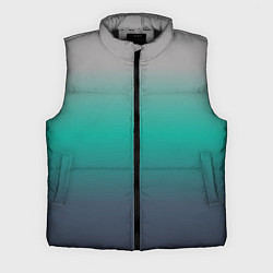 Мужской жилет Градиент серо-зеленый, цвет: 3D-черный