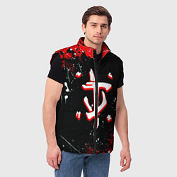 Мужской жилет Doom краски абстракция, цвет: 3D-черный — фото 2