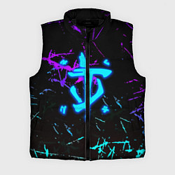 Мужской жилет Doom неоновые штрихи, цвет: 3D-черный