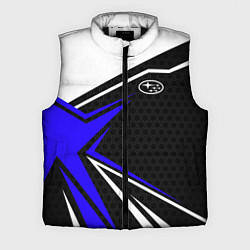 Мужской жилет Субару - blue sport, цвет: 3D-черный
