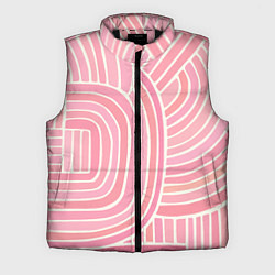 Мужской жилет Абстрактный узор розовый, цвет: 3D-черный