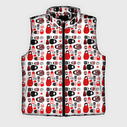 Мужской жилет Много матрешек, цвет: 3D-черный