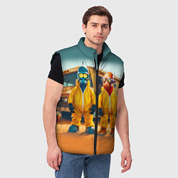Мужской жилет Zoidberg and Bender - Breaking bad soap opera, цвет: 3D-черный — фото 2