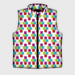Мужской жилет Цветные блоки на белом